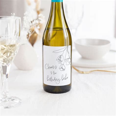 Birthday Babe Wine Label Be My Guest Design