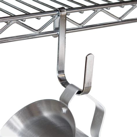 Large Chrome Snap On J Hook For Wire Shelving Walmart