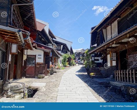 View Of The Beautiful Magome Juku Village On The Nakasendo Road In