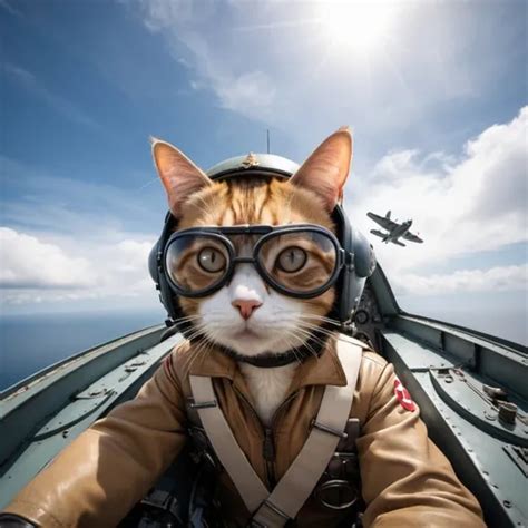 Kamikaze Cat Pilot Flying In A Yokosuka Mxy 7 Ohka