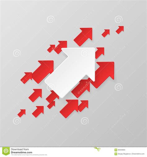 White And Red Arrows Stock Vector Illustration Of Company 85040955