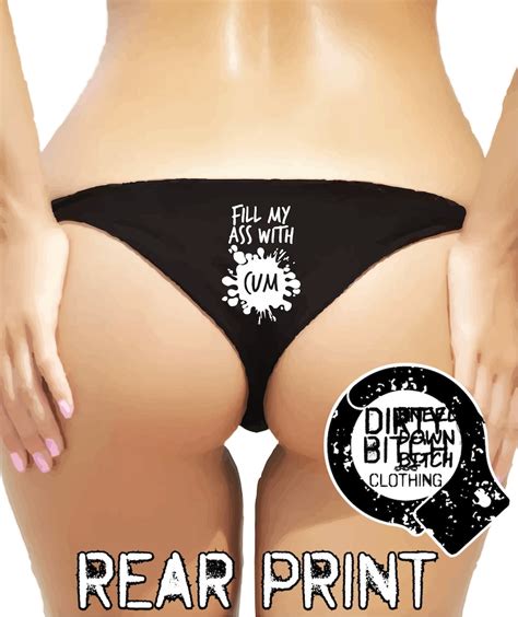 Fill My Ass With Cum Rear Print Adult Knickershotwife Etsy