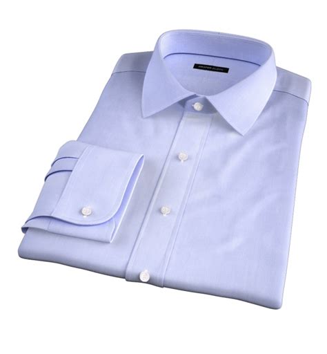 Thomas Mason Goldline Light Blue Micro Grid Dress Shirt Shirt By Proper