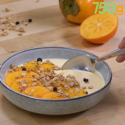 Recette Smoothie Bowl Au Fromage Blanc Et Kaki Ribera Del X Quer Aop