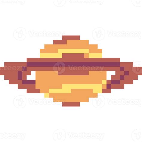 Planet Saturn Pixel Art 48106126 Png