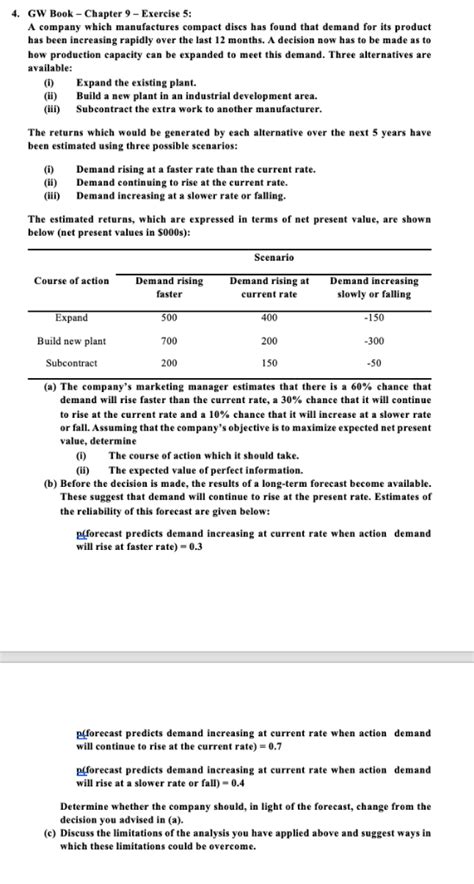 4 Gw Book Chapter 9 Exercise 5 A Company Which