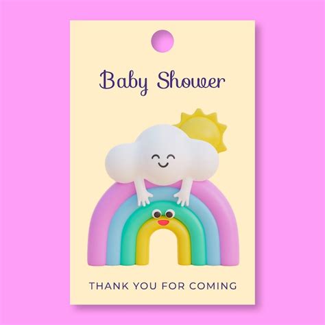 Free Vector | Baby shower gift tag template design