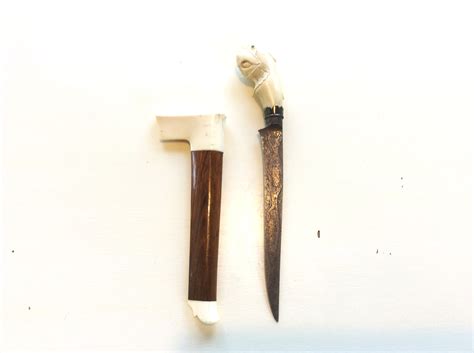 Sumatran Sewar Dagger With Ivory Parrot Handle Rsword Antique Blades