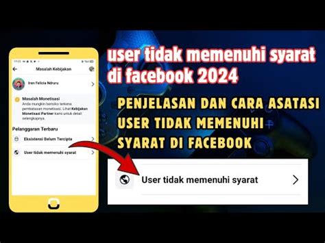 Cara Mengatasi User Tidak Memenuhi Syarat Facebook User Tidak