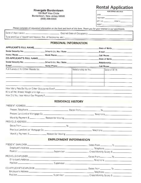 Nj Rental Lease Agreement Templates PDF Template