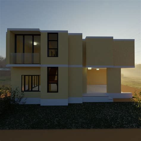 Modern 2 floor House-Exterior only 3D model | CGTrader