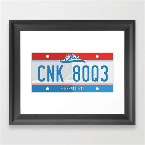 Supernatural Ohio license plate Framed Art Print by Studio a|c | Society6