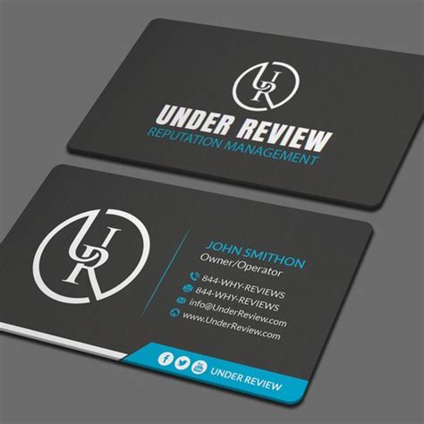 Under Review Business Card Design Business Card Contest