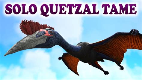 Ark How To Solo Tame A Quetzal With A Grappling Hook Solo Quetzal