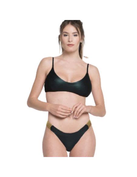 Bas Maillot De Bain Menstruel Bikini AMATEIA Noir Et Or Flux Abondant