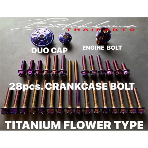 Heng Crankcase Bolt Set Engine Duo Cap Raider Fi Titanium Sold Set