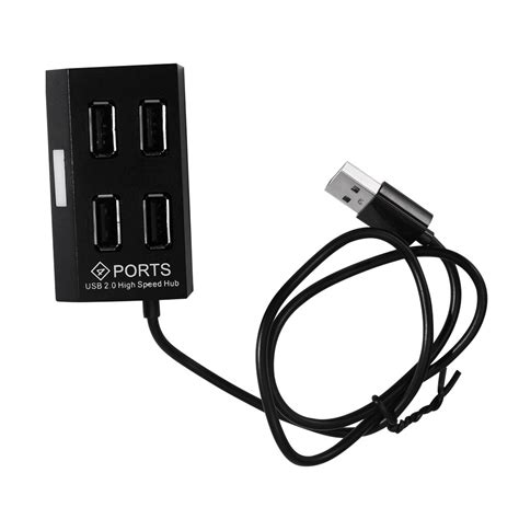 Hub 4 Porturi USB 2 0 Cu Led Si Port Alimentare Separata Negru EMAG Ro