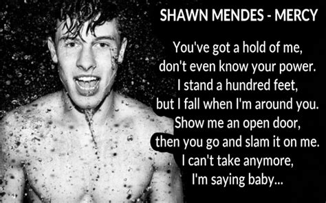 Shawn Mendes Mercy Lyrics Shawn Mendes Lyrics Shawn Mendes Mercy Lyrics