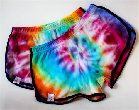 Rainbow Tie Dye Shorts American Apparel Tie Dye Shorts In A Full