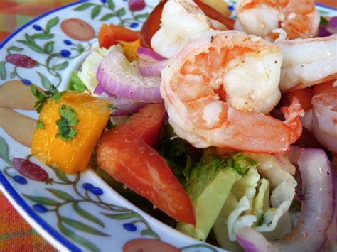 Prawn Mango Salad With Chili Lime Dressing