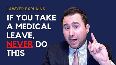 The One Thing You Should Never Do If You Take A Medical Leave Youtube