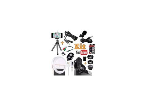 Kit Youtuber Profissional Microfone De Lapela Trip Flex Vel Para