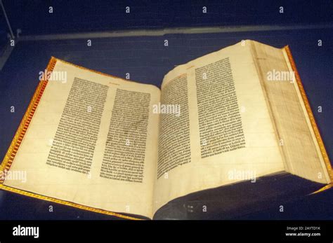original gutenberg bible  display   gutenberg museum