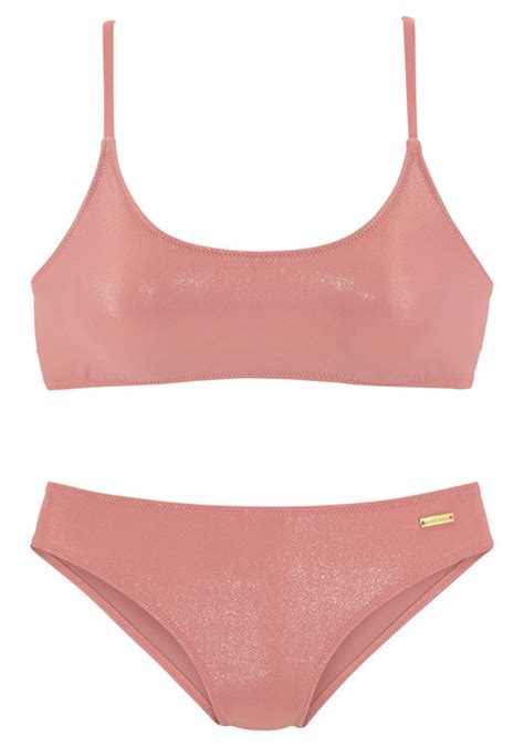 Lascana Bustier Bikini Gloss Altrosa Cup A B Lascana De