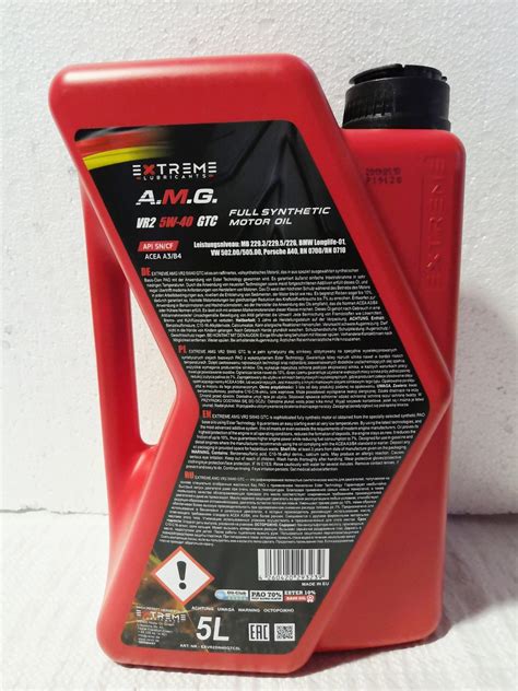 Extreme AMG VR2 5W-40 GTC свежее - Лабораторные анализы - Свежие ...