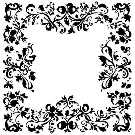 Premium Vector | Floral frame vector art square shape floral frame ...