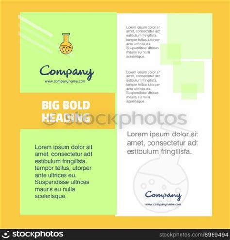 Beaker Company Brochure Title Page Design Company Profile Annual