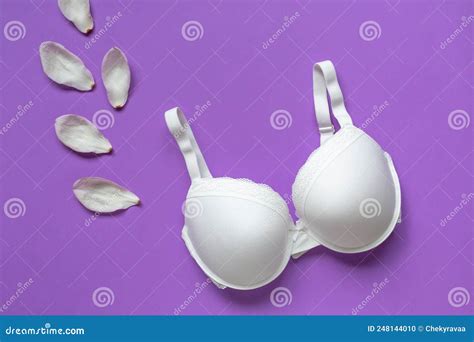 Violet Lingerie Model Posing In The Studio Vintage Background Royalty Free Stock Image