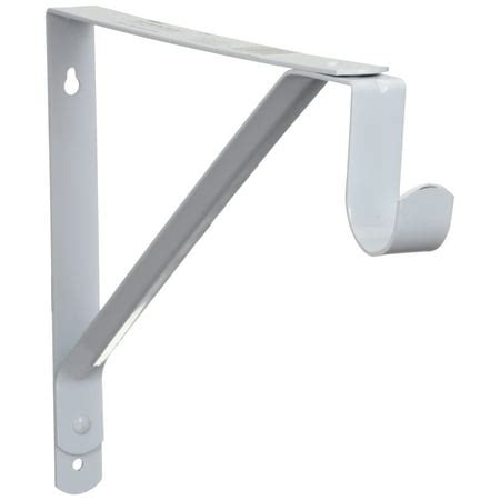 Hyper Tough, Heavy Duty Steel 13 in. Closet Rod Shelf Bracket, White ...