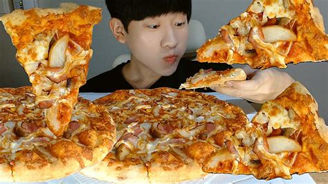 마요네즈 듬뿍 도미노 포테이토피자 먹방 MUKBANG ASMR DOMINOS PIZZA EATINGSOUNDS YouTube