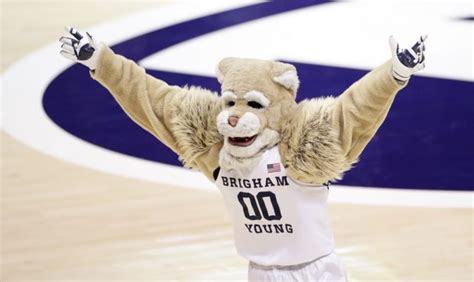 BYU Mascot Cosmo Levels Up His Viral Strength Stunt