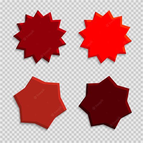 Premium Vector Set Of Vector Starburst Sunburst Badges Collection Red