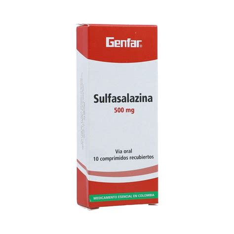 Sulfasalazina Tabletas Recubiertas 500mg Caja X 10