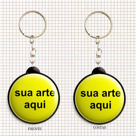 Bottons E Bottons Chaveiro Dupla Face Personalize Sua Imagem