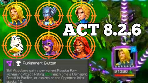 Act 826 Skill Buff Path Punishment Glutton• Mcoc • Marvel Contest Of Champions Youtube