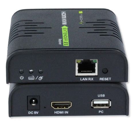 Extender KVM Techly HDMI USB po Skrętce Cat 5e 6 do 120m Techly