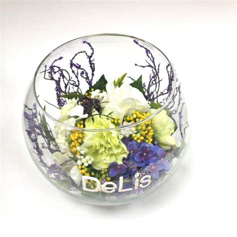 Artificial Flower Arrangement in Round Vase