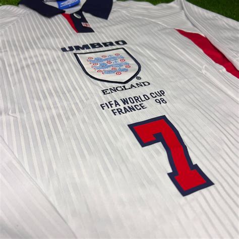 Vamosengland 1998 Home Beckham Long Sleeve