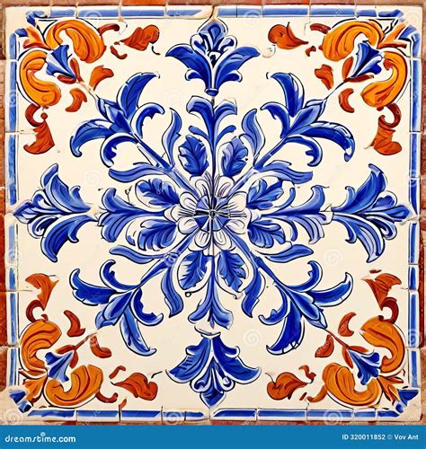 Azulejo Tile Drawing A Drawing Created On Azulejo Tiles A Trad Royalty