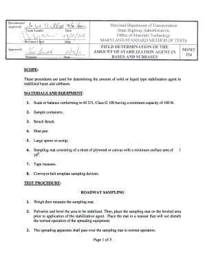 Fillable Online Field Determination Of The Amount Of Stabilization