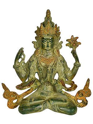 Chenrezig Four Armed Avalokiteshvara Tibetan Buddhist Deity Exotic