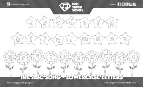 Coloring Page - The ABC Song (Lowercase Letters) | Kids Super Songs