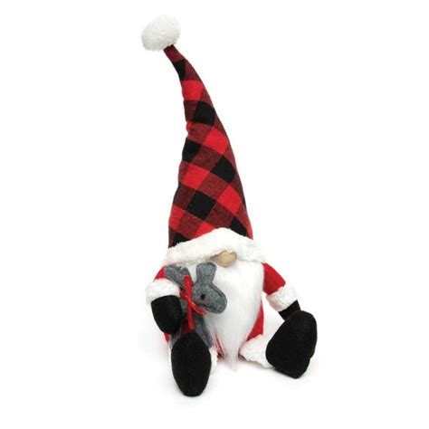 Large Buffalo Plaid Christmas Gnome Etsy