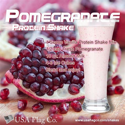 Pomegranate Protein Shake Recipe From USA Flag Co Recipe Protein