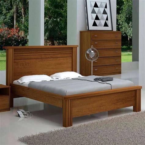 Cama Casal Bom Pastor Sentra100 Mdf Noce Moveis Bom Pastor Casas Bahia