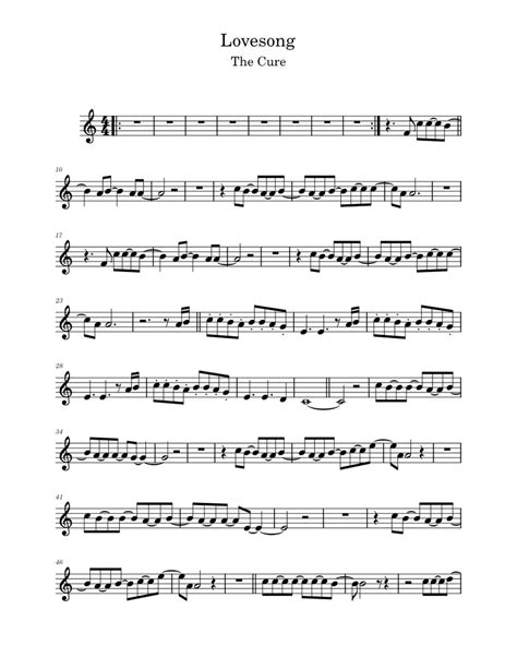 Lovesong – The Cure Sheet music for Piano (Solo) | Musescore.com